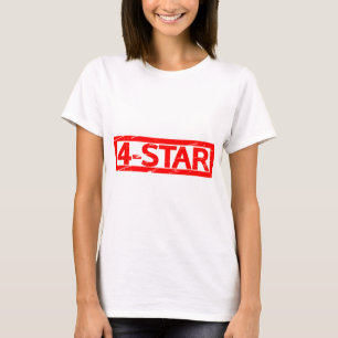 Stamp met vier sterren t-shirt