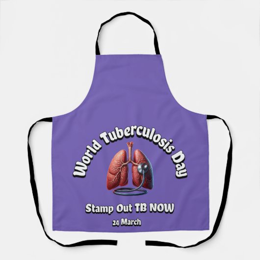 Stamp onze TB nu. Wereld Tuberculose Dag. Schort (Voorkant)