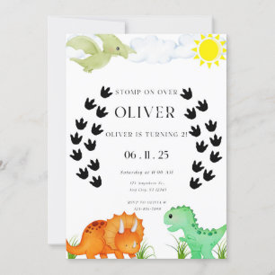 Stamp op verjaardagsfeestje uitnodiging