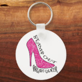Stamp Out Breast Cancer Sleutelhanger (Voorkant)