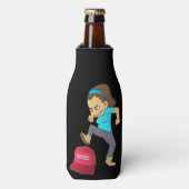 Stamp Out MAGA zwarte fles koeler (Fles Voorkant)
