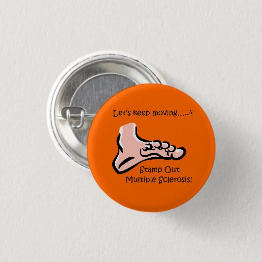 Stamp Out Multiple Sclerosis Button (Voorkant /achterkant)