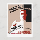 Stamp Out Syphilis and Gonorrhea Briefkaart (Voorkant)