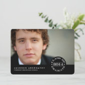 Stamp Style Photo Graduation Party Invitation (Debout devant)