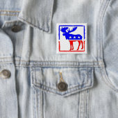 Stamped Moose Button (In situ)