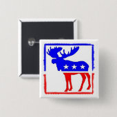 Stamped Moose Button (Voorkant /achterkant)