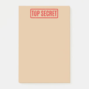 Stamped Top Secret Post-it Notes
