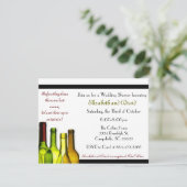 Stampen in de Bar, wijnfles Kaart (Staand voorkant)