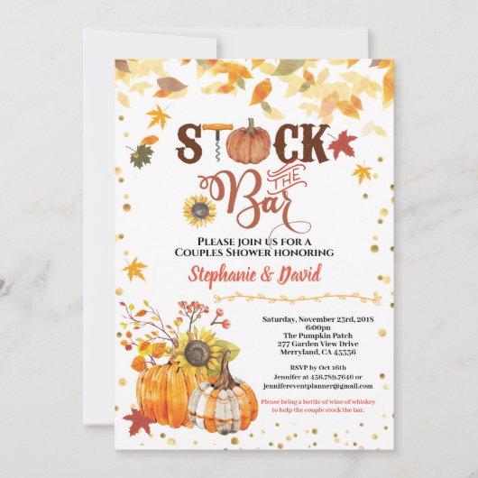 Stampen van de herfst van de staaf kaart (Voorkant)