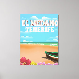 Stamposter voor stransport El Medano Tenerife Canvas Afdruk