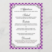 Stampunk Checkerboard Wedding Menu-kaarten Menu (Achterkant)