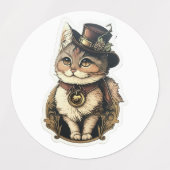 Stampunk Katten Sticker Blad (Design 1)