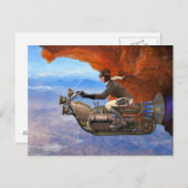 Stampunk-vliegmachine Briefkaart (Voorkant / Achterkant)