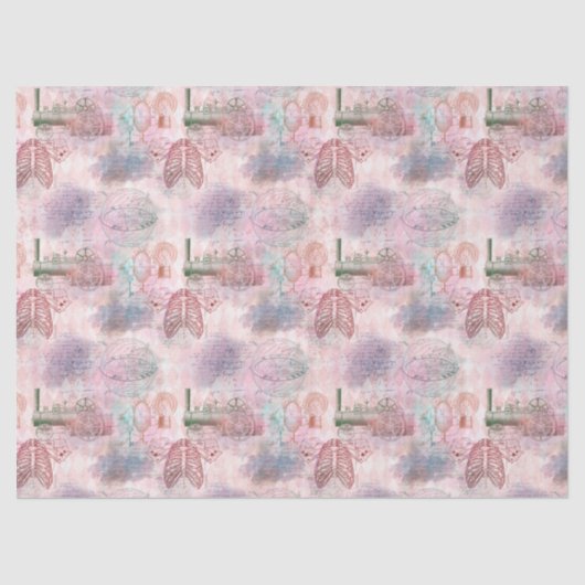 Stampunktreinen en ribben ontleed tissuepapier (Voorkant)