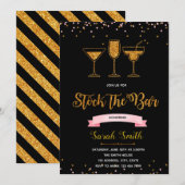 Stamt de uitnodiging van de bar de douchepartij in (Voorkant / Achterkant)