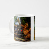 Stamtreinemotor-locomotief in bos Naam toevoegen Koffiemok (Voorkant links)