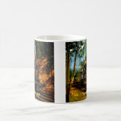 Stamtreinemotor-locomotief in bos Naam toevoegen Koffiemok (Center)