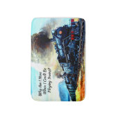 Stamtreinemotoren met tekst badmat (Voorkant Verticaal)