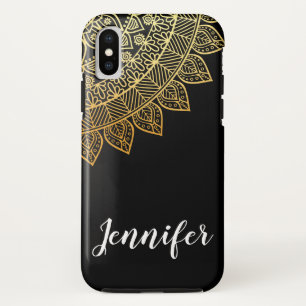Stamverwant zwart patroon iPhone XS hoesje