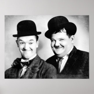 Stan Laurel en Oliver Hardy BW  D1 Poster