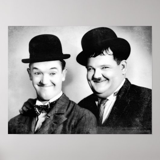 Stan Laurel en Oliver Hardy BW  D1 Poster (Voorkant)