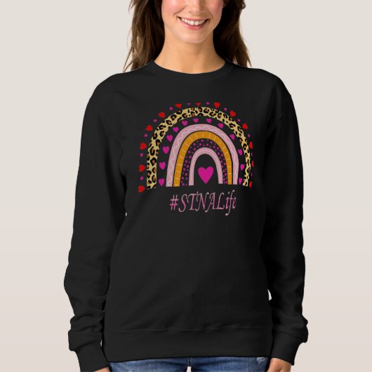 Stan Verpleegster Leopard Regenboog Verpleegster W Trui (Voorkant)