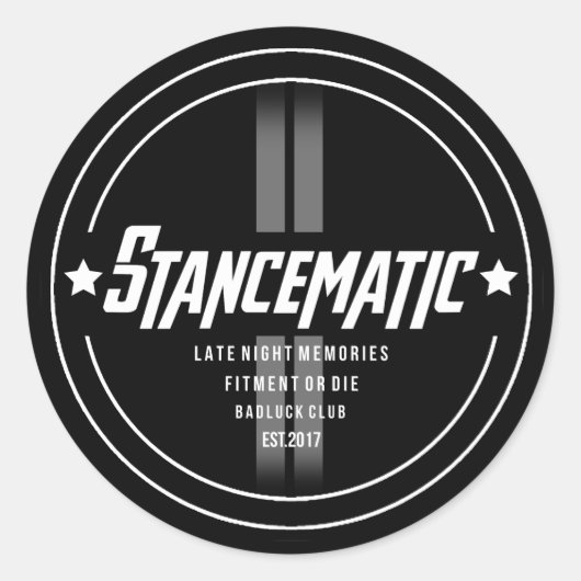 STANCEMATISCHE CIRCLE SLAP RONDE STICKER (Voorkant)