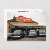 Stand à café, La Nouvelle-Orléans, carte de texte  (Devant / Derrière)