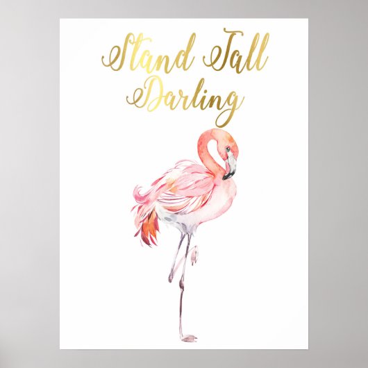 Stand-all Darling | Flamingo | Afdrukken | POSTER (Voorkant)