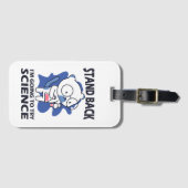 Stand Back - Schattige kattenwetenschapper experim Bagagelabel (Voorkant (horizontaal))