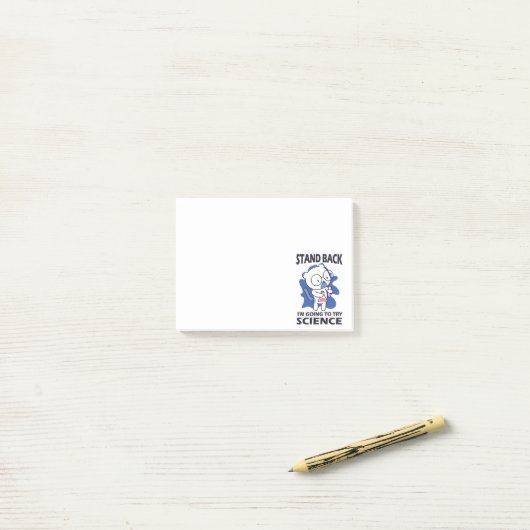 Stand Back - Schattige kattenwetenschapper experim Post-it® Notes (Op bureau)
