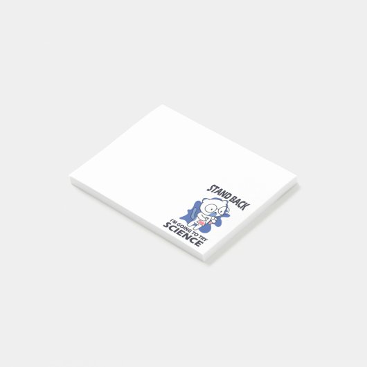 Stand Back - Schattige kattenwetenschapper experim Post-it® Notes (Schuin)