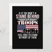 Stand Behind Our Troops Happy Veterans Day Support Bedankkaart (Voorkant / Achterkant)