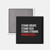 Stand Brave Stand Rood Stand Sterke Anemie Sikkel Magneet (Voorkant / Achterkant)