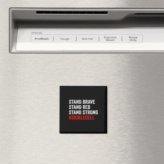 Stand Brave Stand Rood Stand Sterke Anemie Sikkel Magneet (Insitu (Vaatwasser))