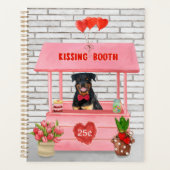Stand de baisers de chien Rottweiler pour la Saint (Devant)