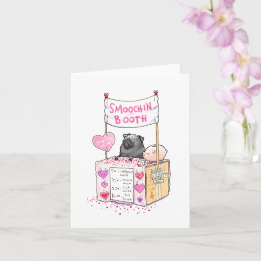 Stand de bisous carte de la Saint-Valentin pour pu (Orchidée)