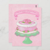 Stand de gâteau ~ Écriture 2 Carte postale (Devant / Derrière)