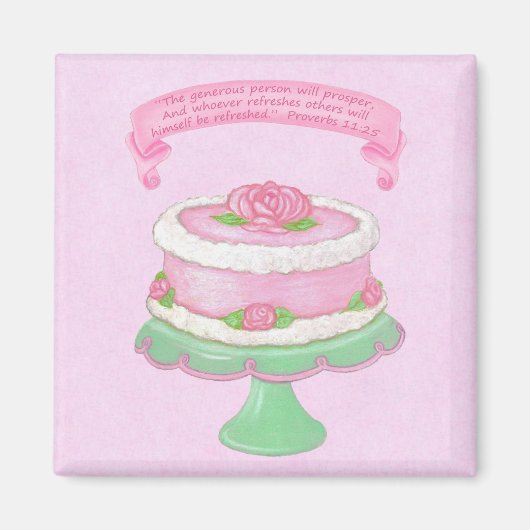 Stand de gâteau ~ Généreux Magnet d'écriture Prosp (Devant)