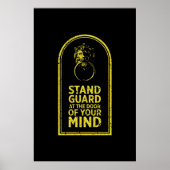 Stand-garde aan de deur van uw geest - Citaat Poster (Voorkant)