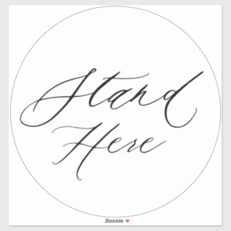 Stand Here Grote Vloer Marker Sociale Afstand Wink Sticker