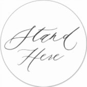 Stand Here Grote Vloer Marker Sociale Afstand Wink Sticker (Voorkant)