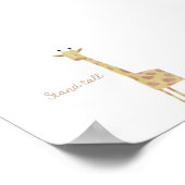 Stand hoge Giraffe kwekerij kunst print (Hoek)