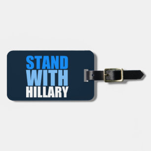 Stand met Hillary Blue Bagagelabel