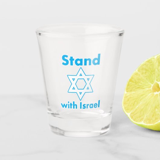 Stand met Israël - Joodse Heilige Land Shot Glas (Voorkant)