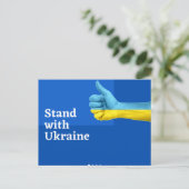 STAND MET OEKRAÏNE BRIEFKAART (Staand voorkant)