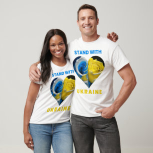 Stand met Oekraïne, Oekraïense Hart Vlag, Oekraïen T-shirt