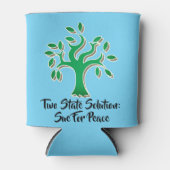 Stand met Palestina, vlag en olijfboom Blikjeskoeler (Voorkant)