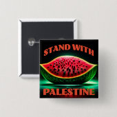 Stand met Palestine Solidariteitsplein Button (Voorkant /achterkant)