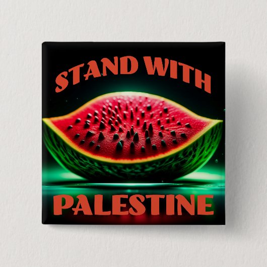 Stand met Palestine Solidariteitsplein Button (Voorkant)